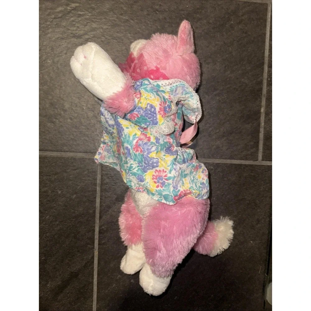 Animal Alley Pink Cat Plush 14 Inch Laying Down Floppy Kitten Toys R Us Rare HTF